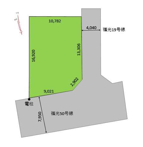 岐阜市八代土地　面積170.86㎡（51.68坪）