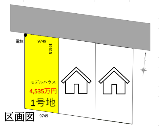 CS松ヶ瀬1号地 区画図