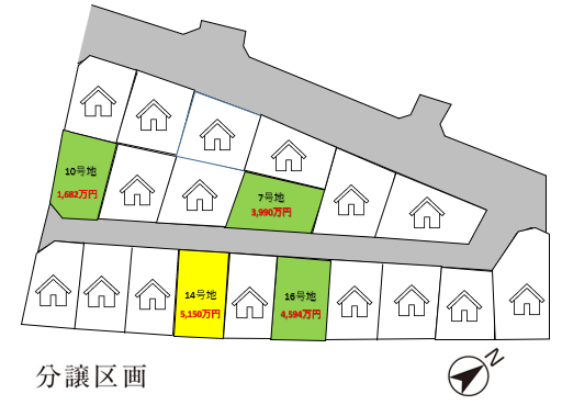 鵜沼駅前Ⅲ 区画図