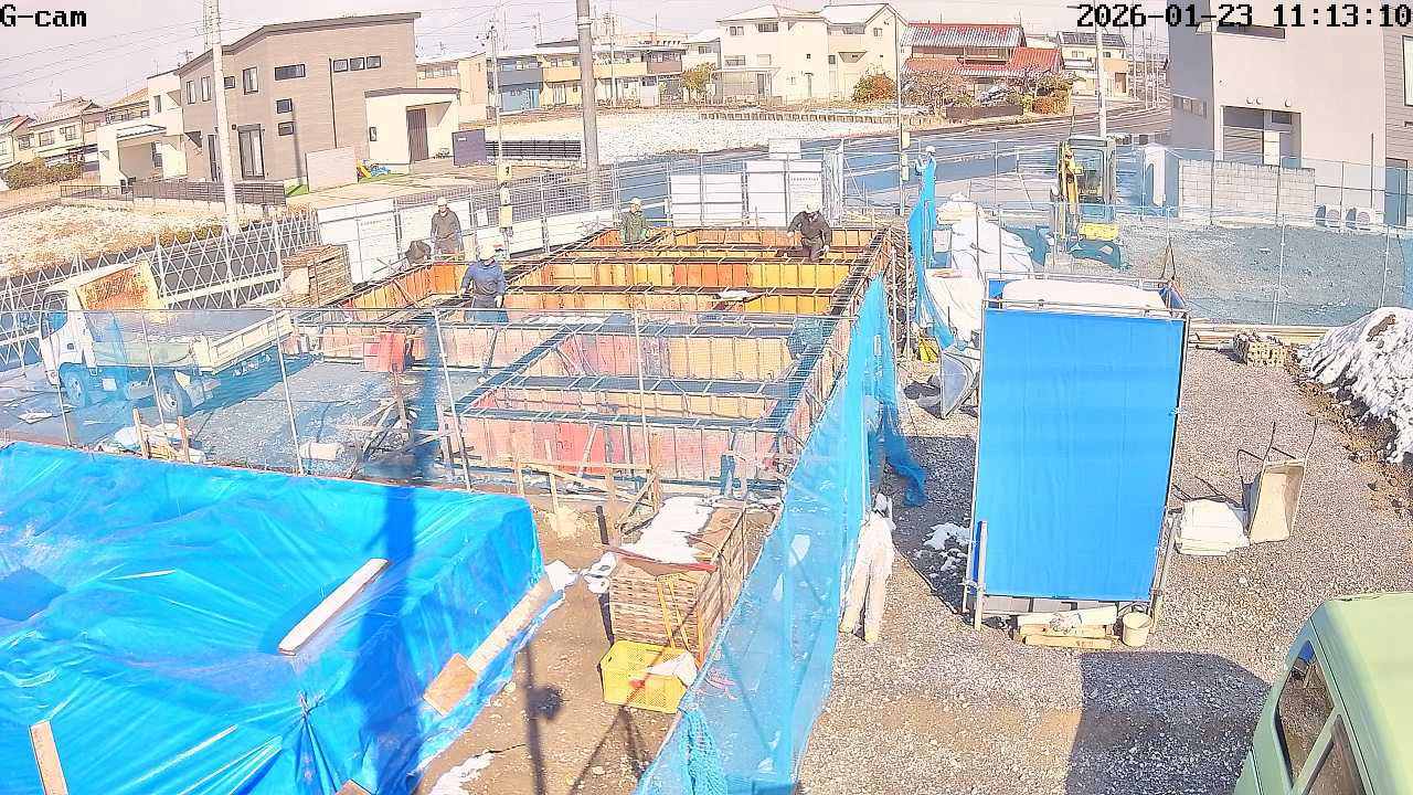 ２号地モデルハウス建築中