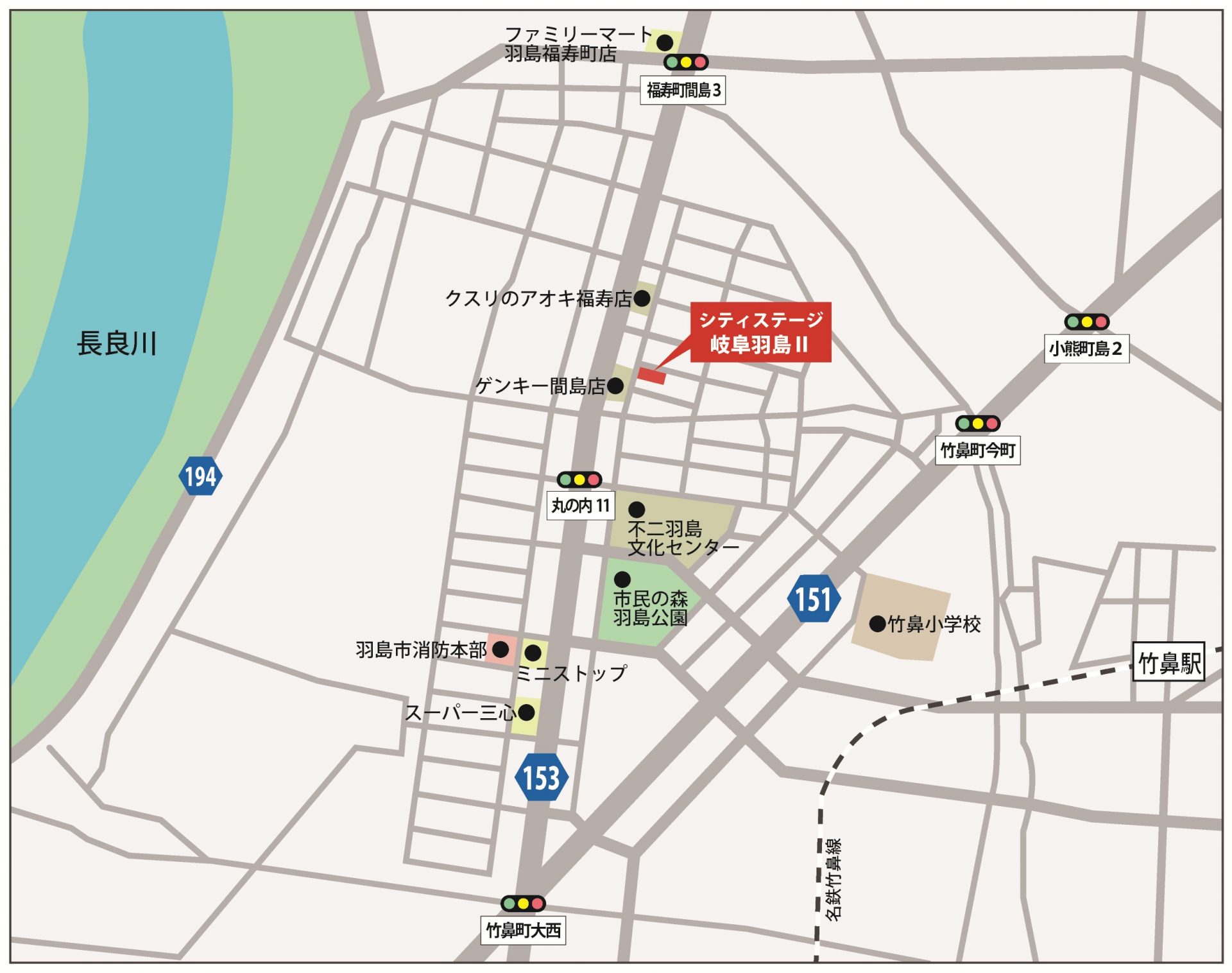 CS岐阜羽島Ⅱ現地案内図